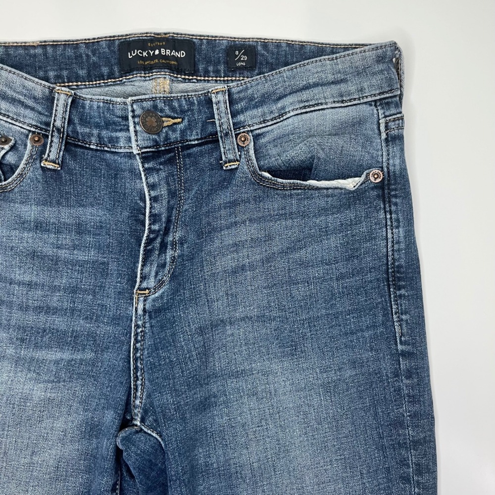 Lucky Brand Sweet Straight Jeans Womens 8/29 Long Medium Wash Blue 7WD10712